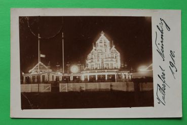 AK Nürnberg / 1910 / Foto / Volksfest / Nacht Beleuchtung Illumination Architektur